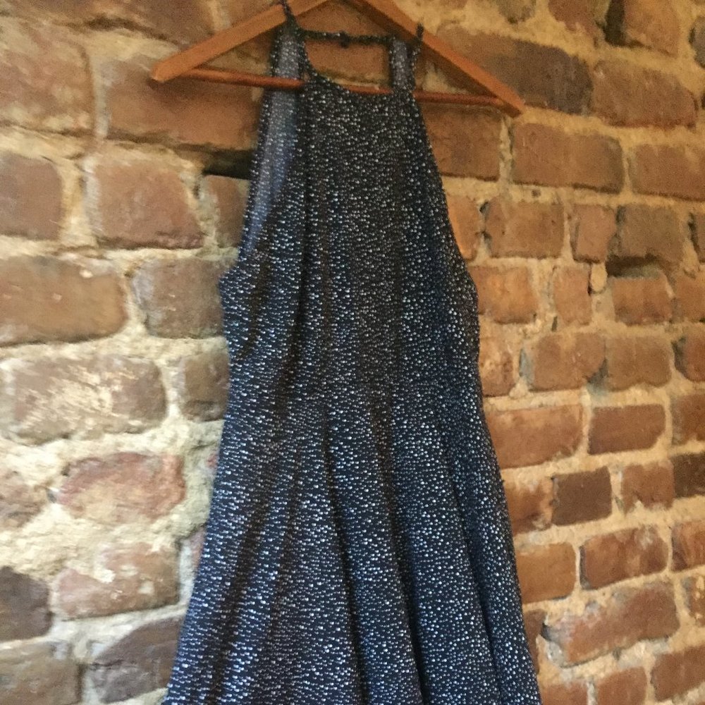 PAPER CRANE Black & White Polka Backless Dress NWT